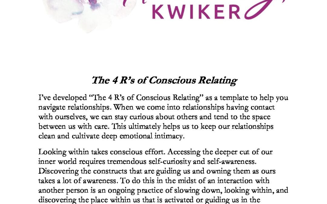 The 4 R’s of Conscious Relating